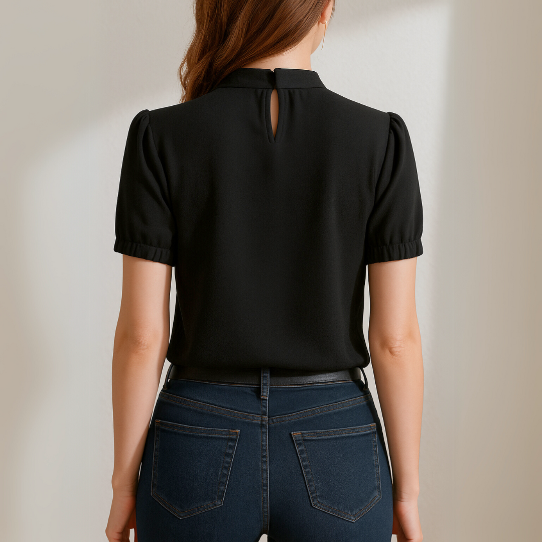 Inga | Elegant plissert bluse