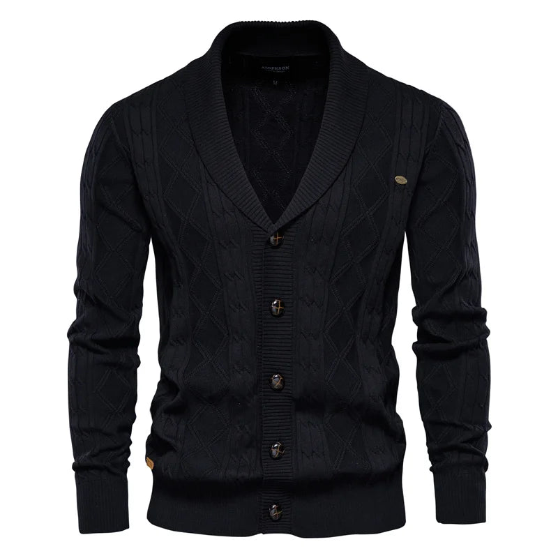 Waldemar | Herrecardigan med knappestolpe