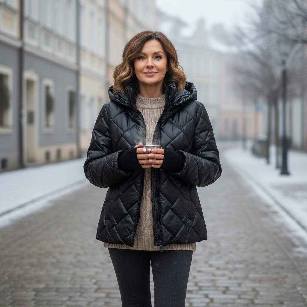 NERIDA | Varm og elegant vinterjakke med hette til hverdagsbruk