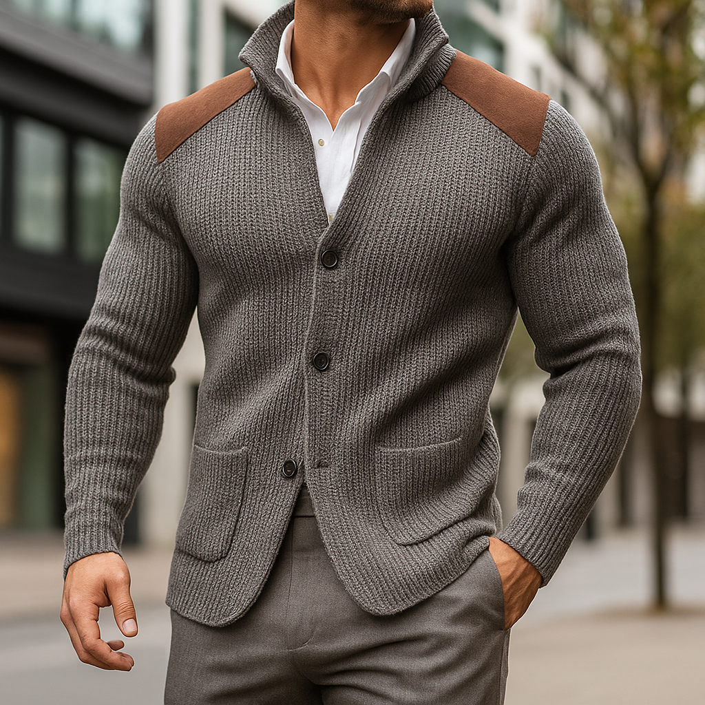 Strikket blazer med tekstur