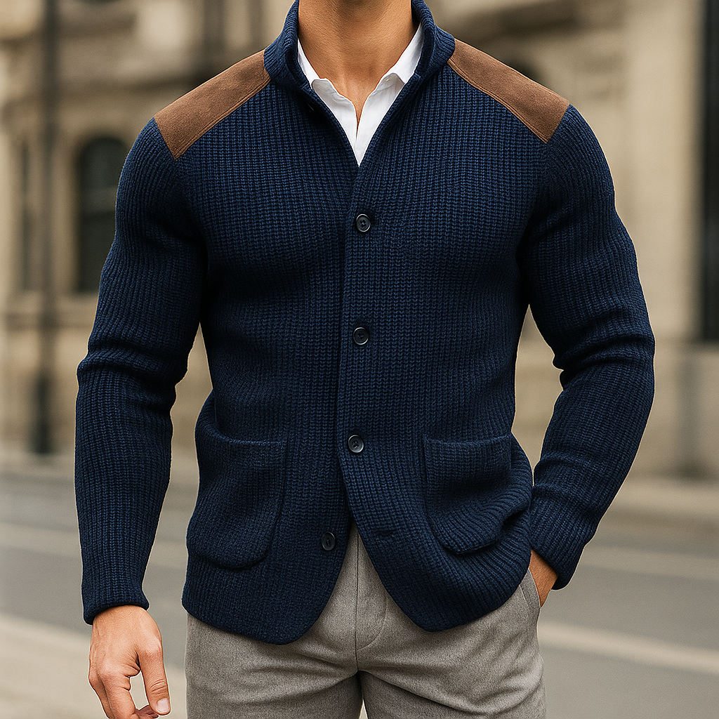 Strikket blazer med tekstur