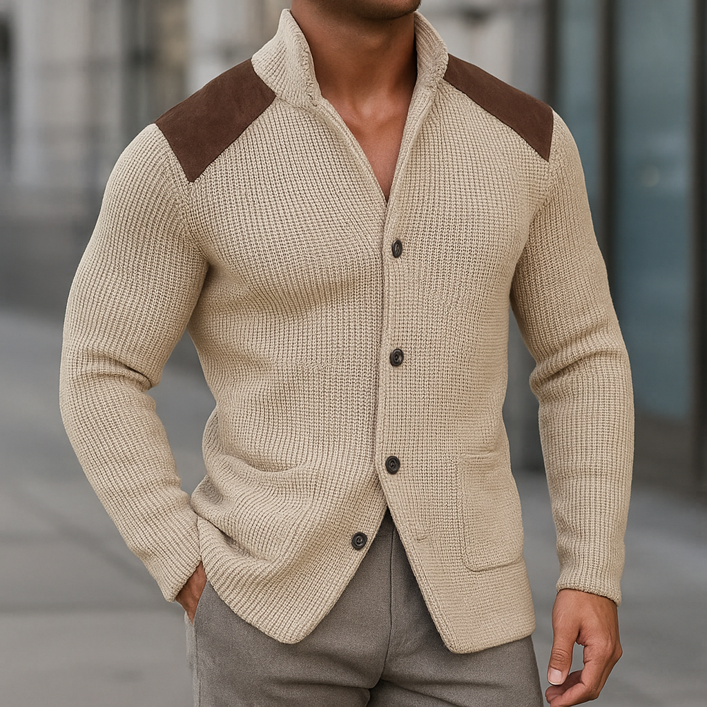 Strikket blazer med tekstur