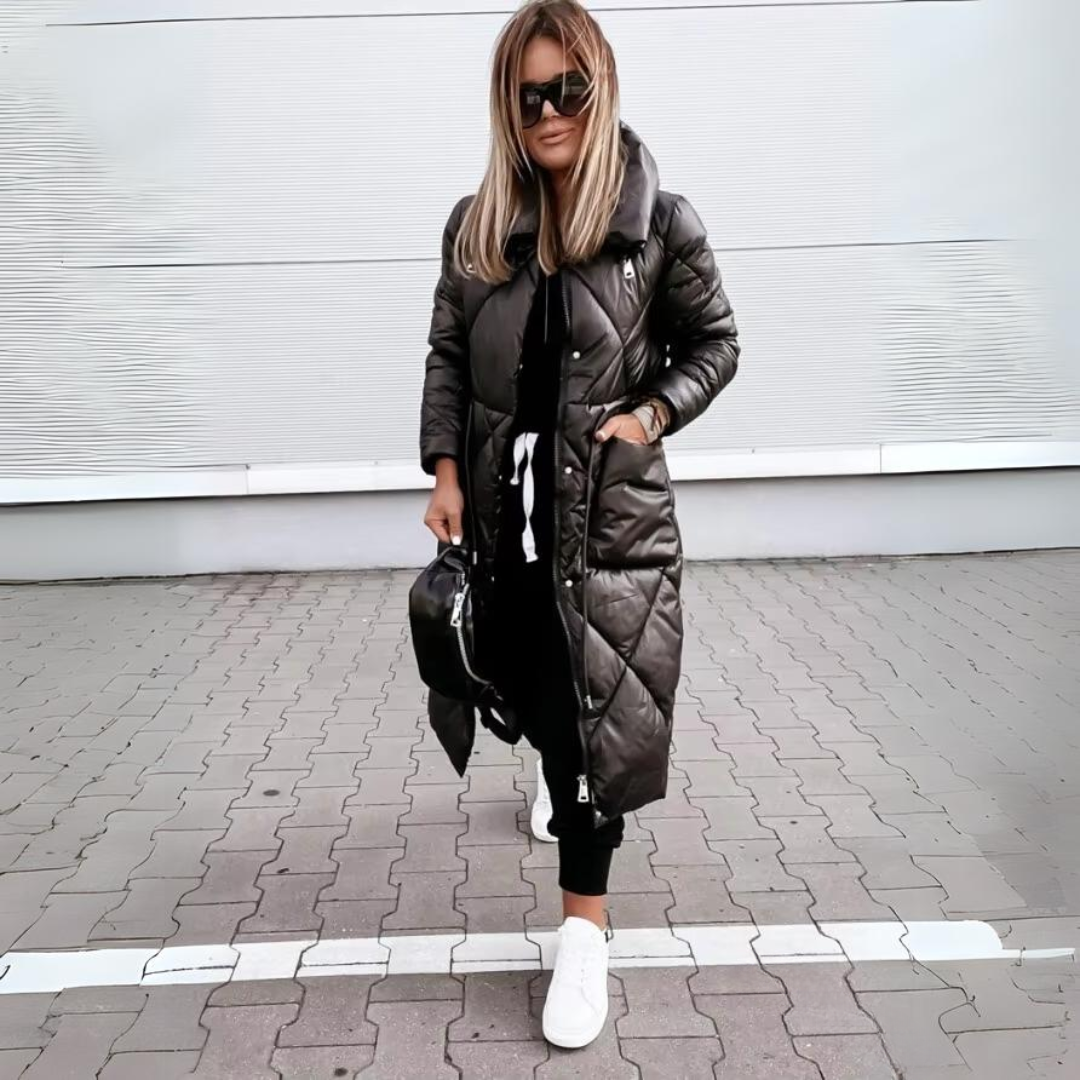 Elsa | Elegant og lett lang vattert kåpe