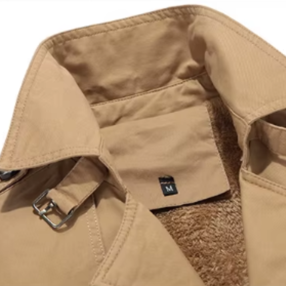 Elegant vattert trenchcoat