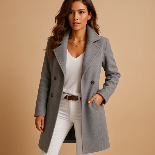 Thea | Elegant & Klassisk Ullkåpe