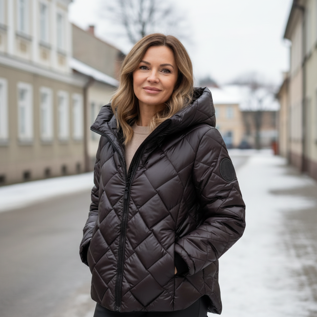 NERIDA | Varm og elegant vinterjakke med hette til hverdagsbruk