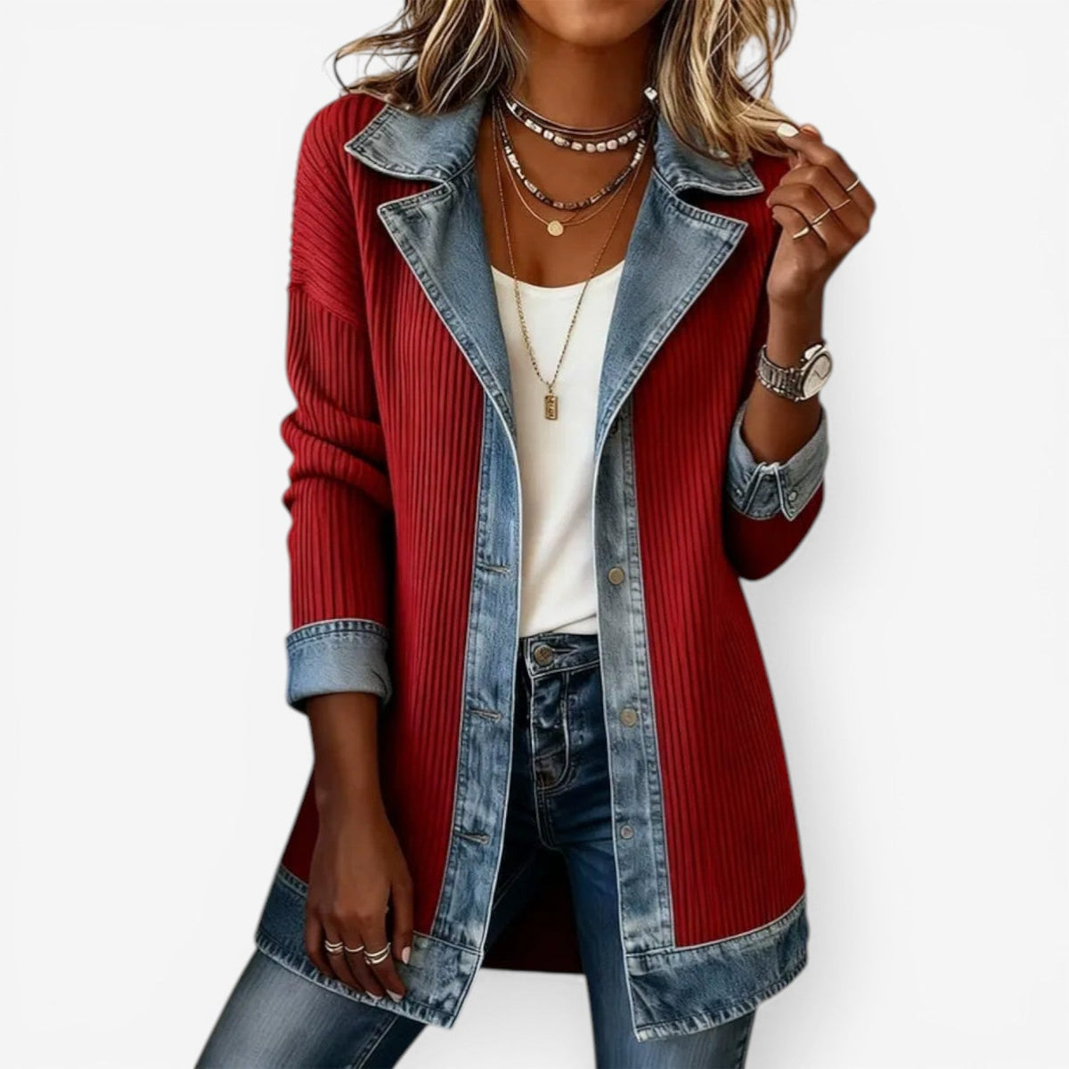 Emilia | Jakke i denimblanding