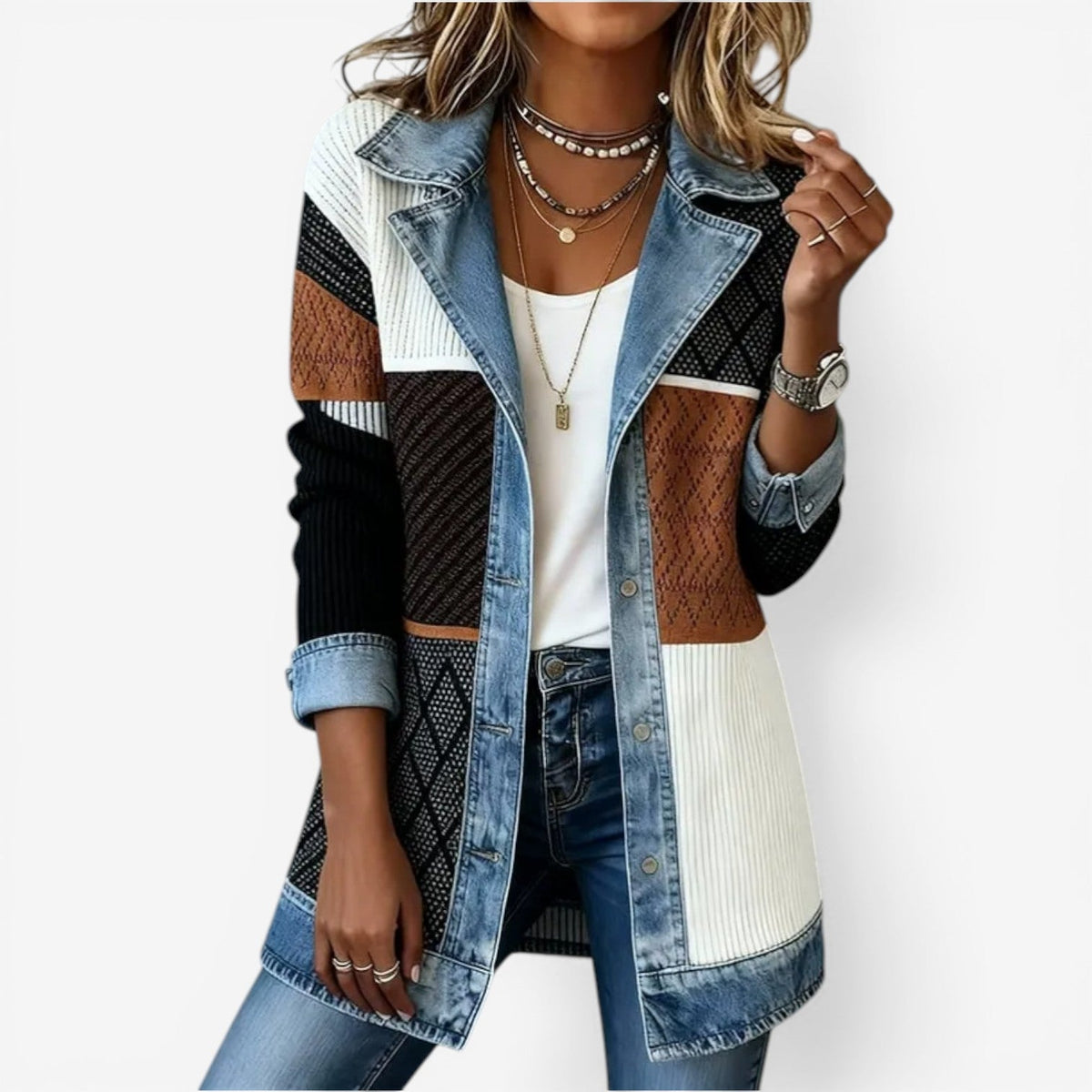 Emilia | Jakke i denimblanding