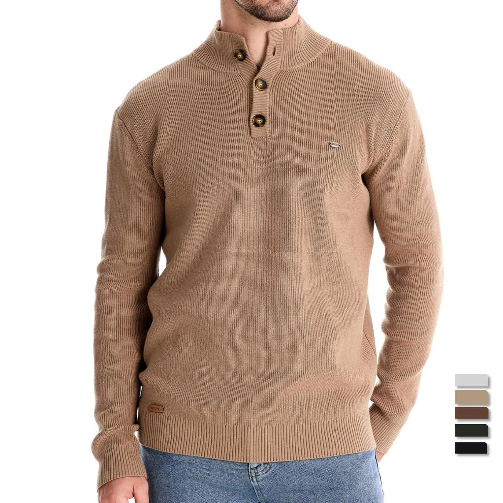 Konrad | Stilig herregenser med knappedesign