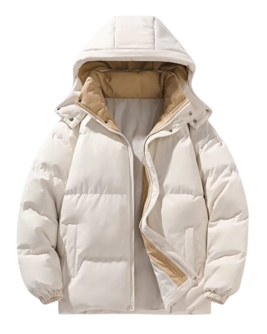 Elegant herrejakke med hette