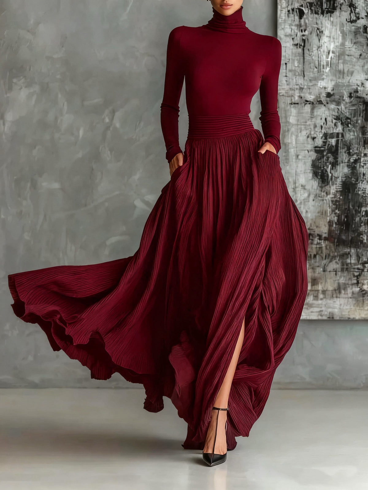 Eva™ | Elegant sett med plissékjole
