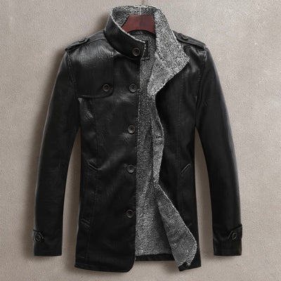Herrejakke i semsket skinn