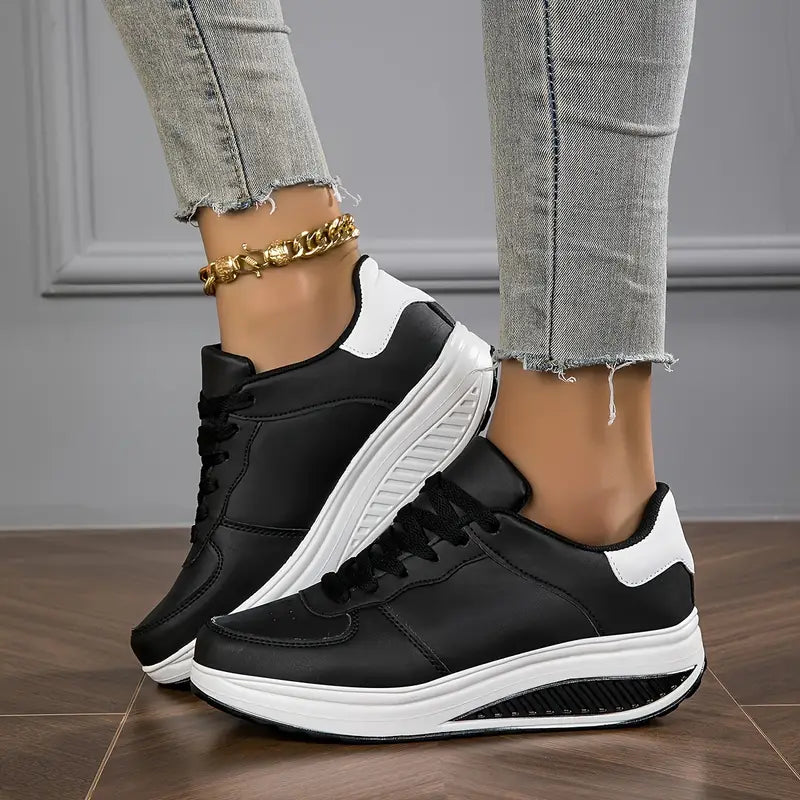 🔥 Kampanje siste dag 50% rabatt | Kyra | Ortopediske sneakers for dames moterikende plattformer