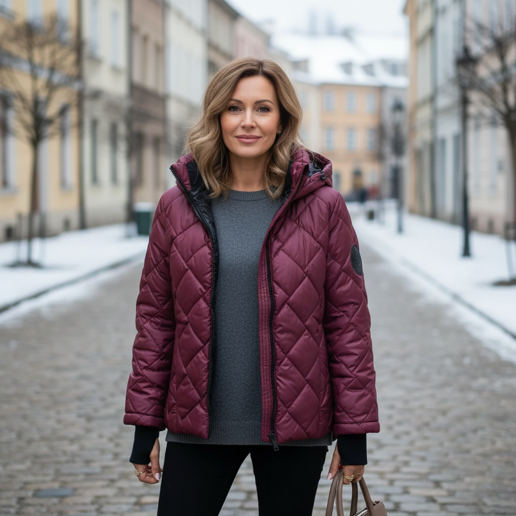 NERIDA | Varm og elegant vinterjakke med hette til hverdagsbruk